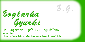 boglarka gyurki business card